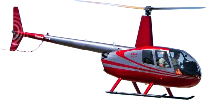 Red and Gray Helicopter on Transparent Background