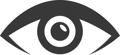 Black Eye Icon for Vision Concept