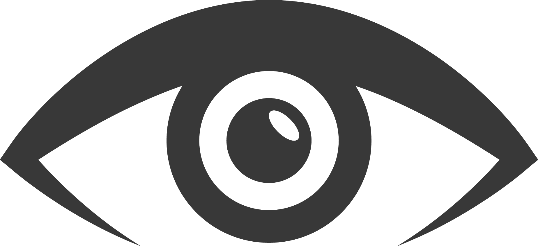 Black Eye Icon for Vision Concept