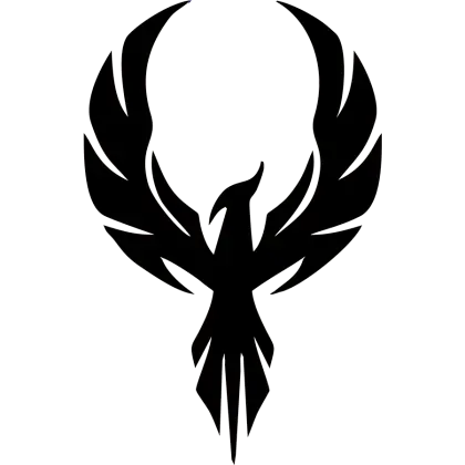 Black Phoenix Symbol for Mythology and Power