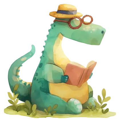 Dinosaur Reading Book with Hat
