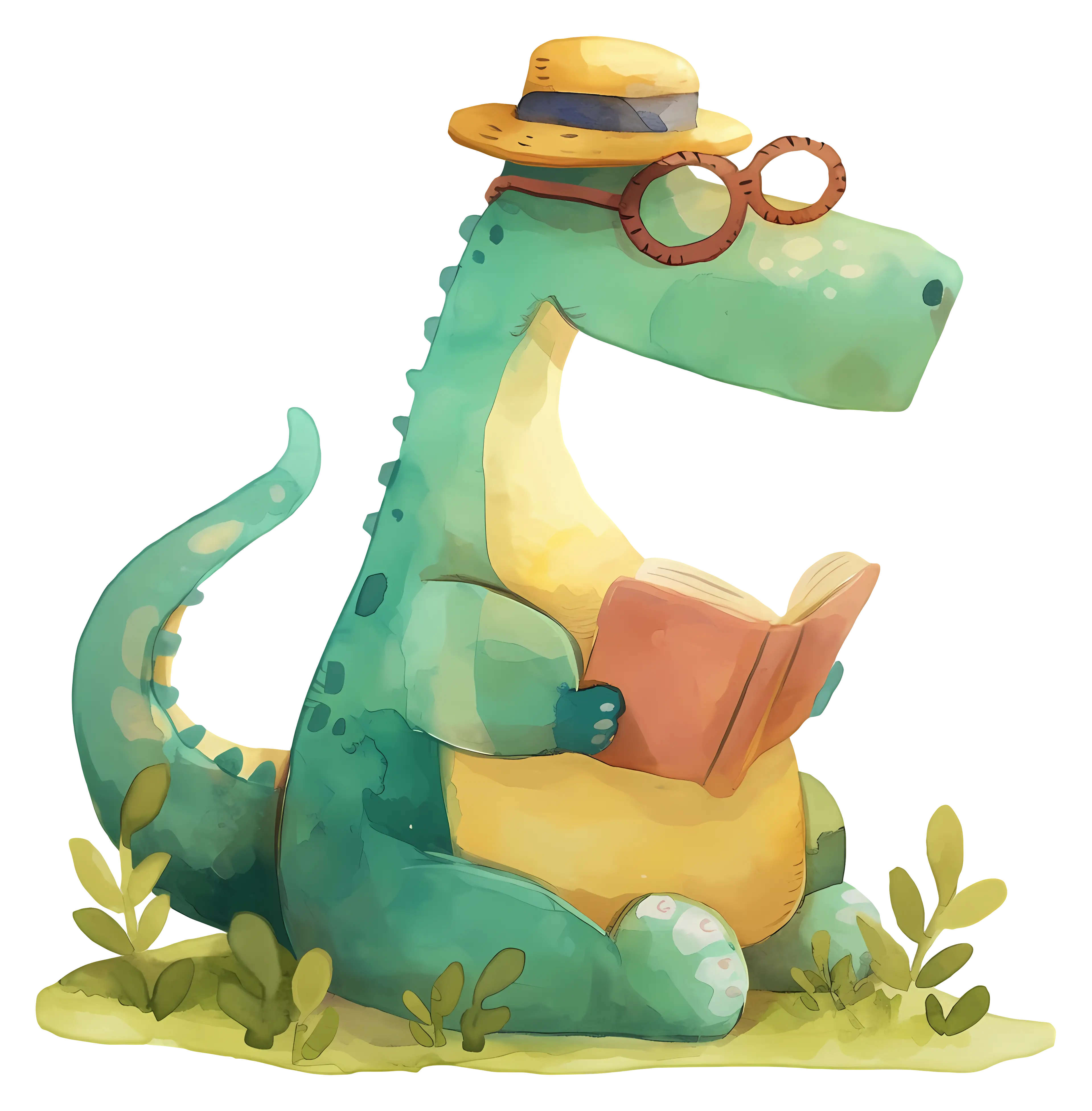 Dinosaur Reading Book with Hat