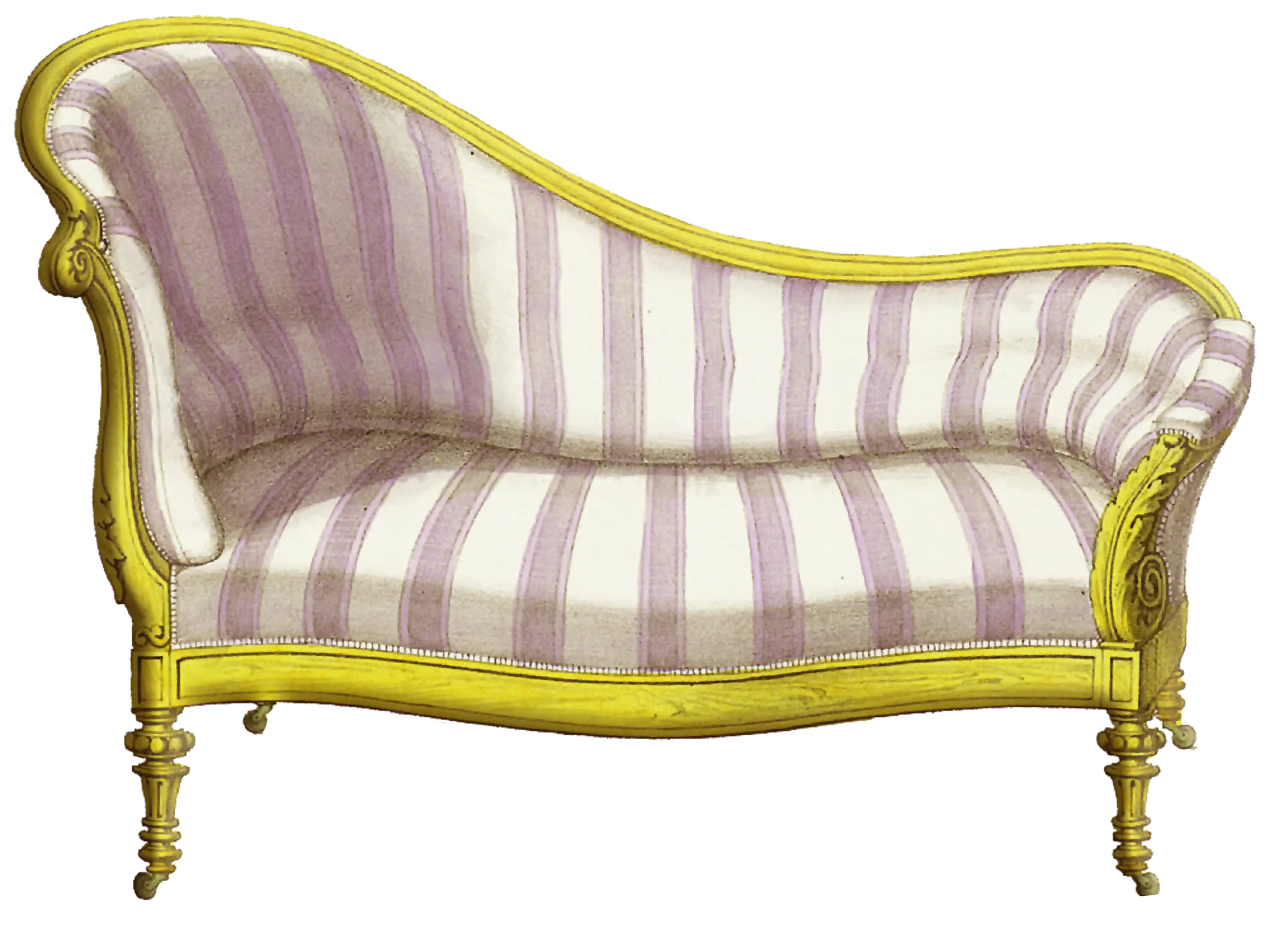 Vintage Striped Sofa