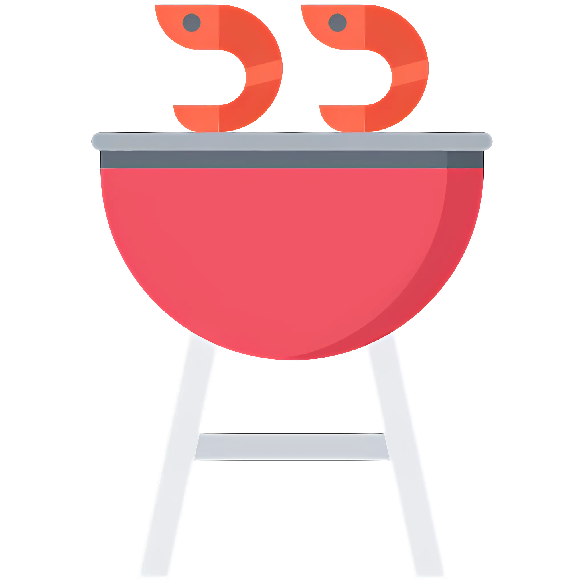 Barbecue Grill with Shrimp