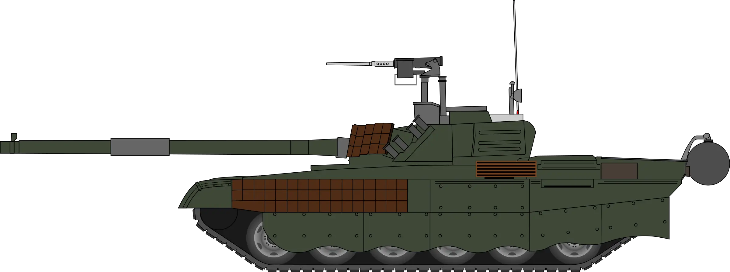 Green Military Tank Illustration