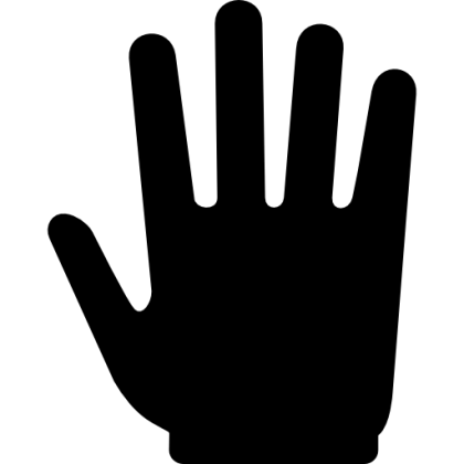 Black Hand Silhouette Symbol