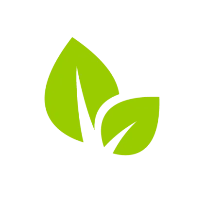 Minimalist Green Leaf Icon
