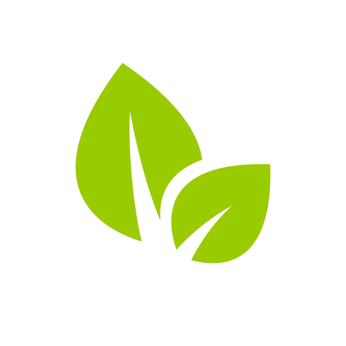 Minimalist Green Leaf Icon