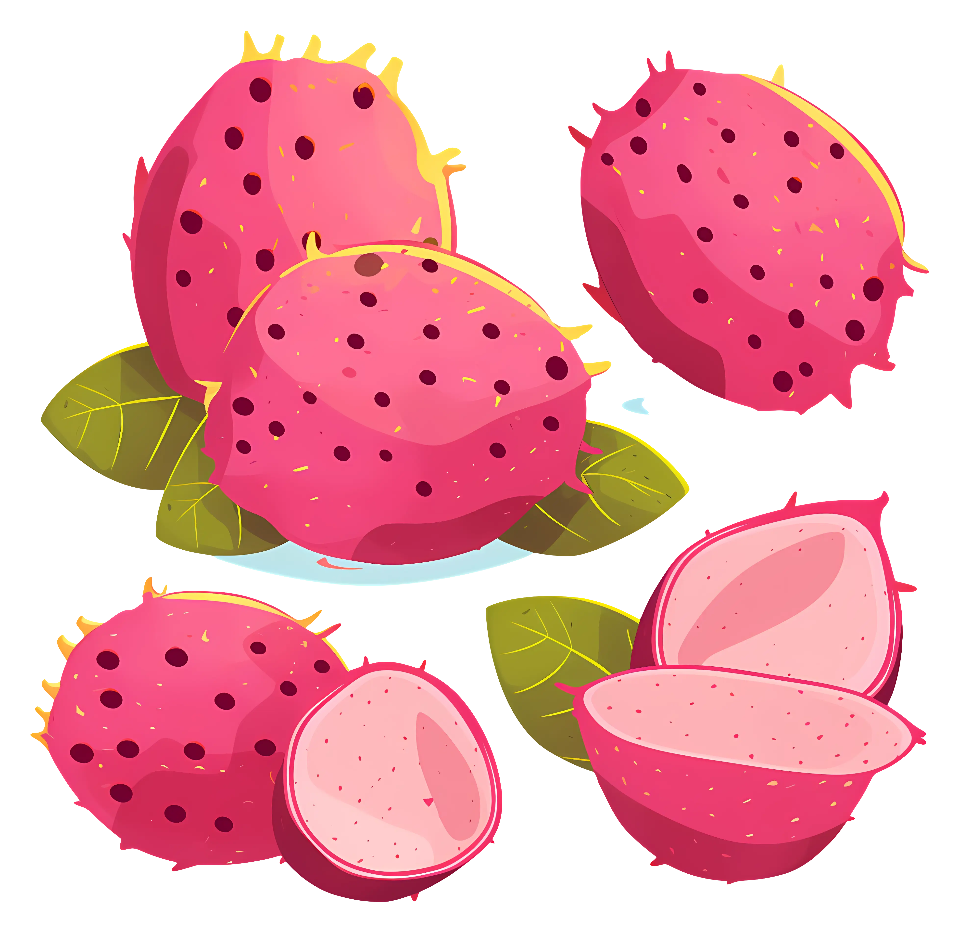 Pink Prickly Pears Illustration