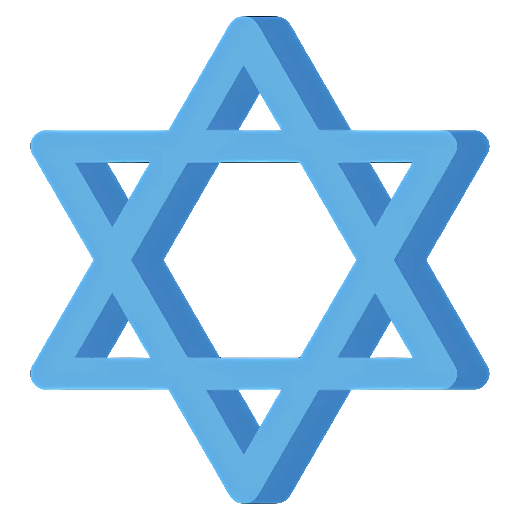 Blue Star of David Religious Symbol