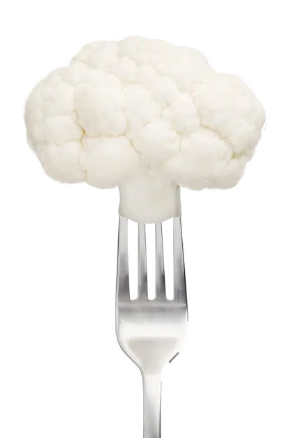 Cauliflower on Fork