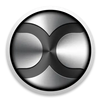 Metallic Double Circle Logo