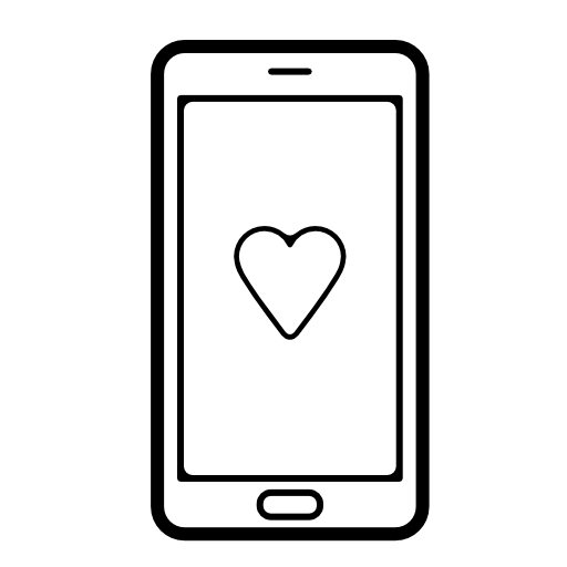 Smartphone with Heart Symbol Icon
