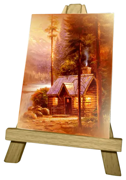 Cabin in the Woods Painting
