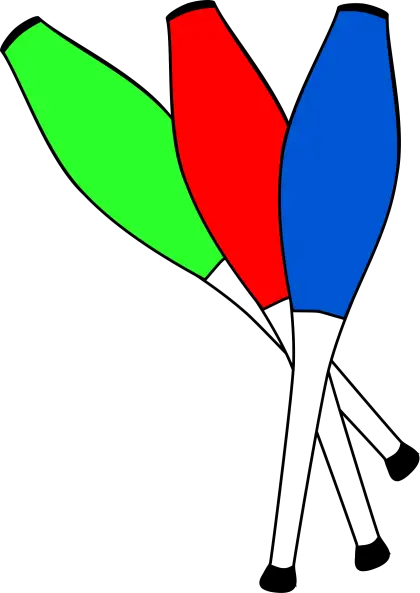Colorful Juggling Clubs