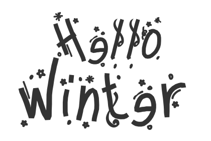 Hello Winter Text Design