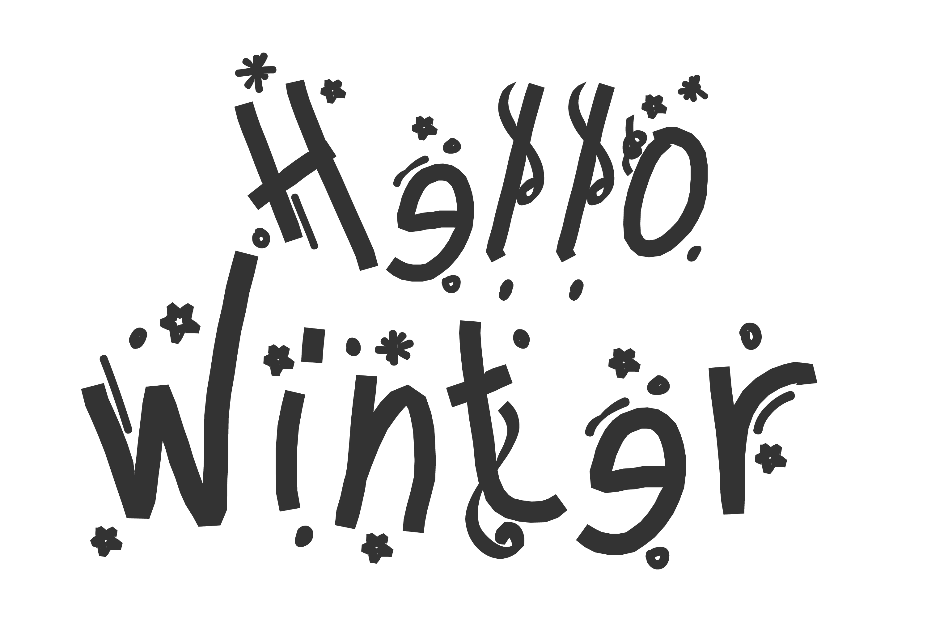Hello Winter Text Design