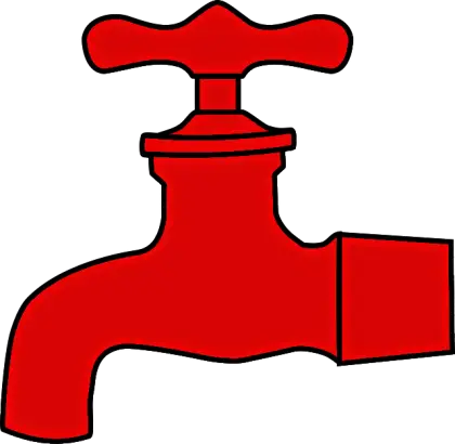 Red Water Tap Icon