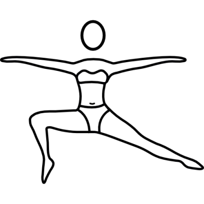 Dancer Outline Illustration in Leap Pose