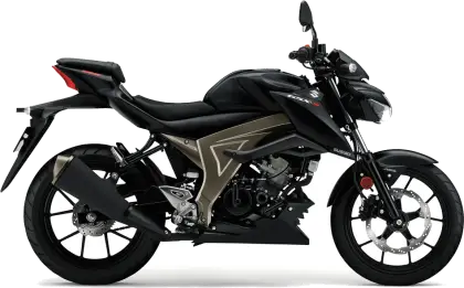 Black Sports Motorcycle Side View