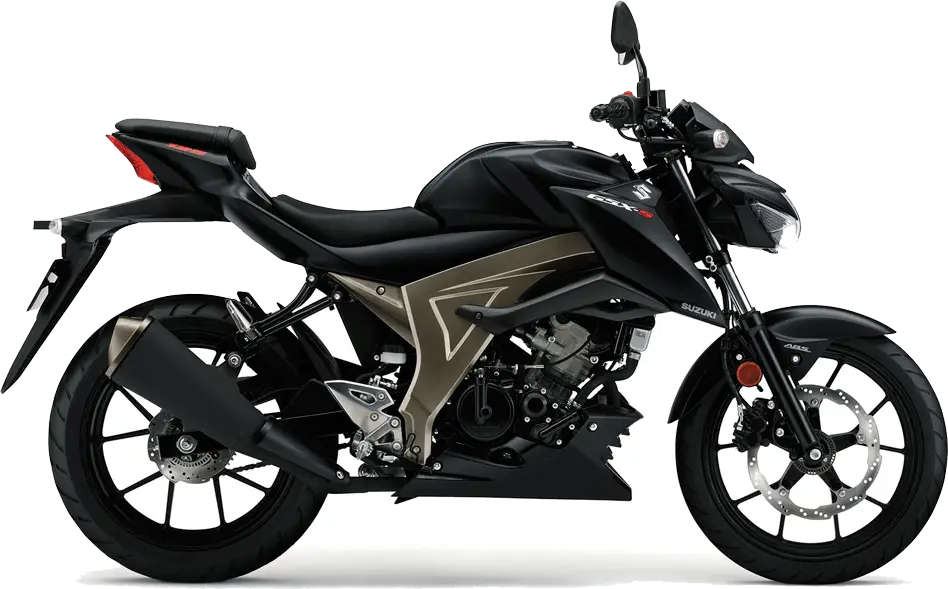 Black Sports Motorcycle Side View