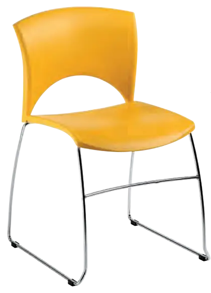 Yellow Chair with Strong Metal Frame