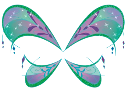 Butterfly Wings Drawing with Glitter Accents