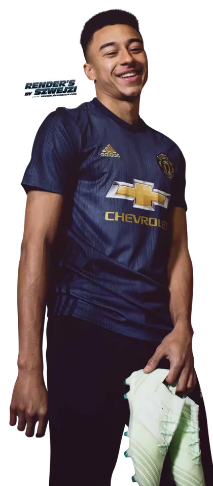 Football Player in Manchester United Jersey