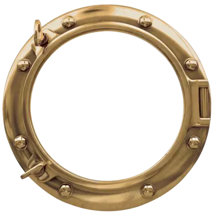 Shiny Brass Nautical Porthole Frame