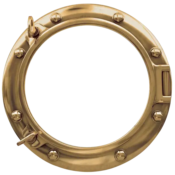 Shiny Brass Nautical Porthole Frame