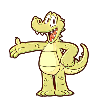 Friendly Cartoon Crocodile Illustration