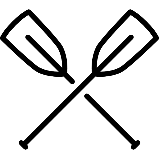Crossed Paddles Icon for Water Sports