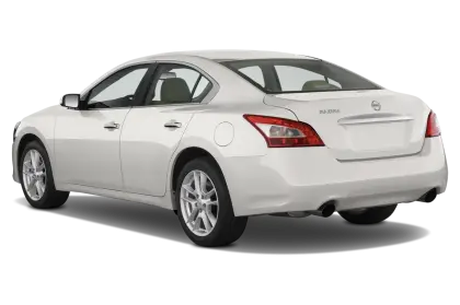 White Sedan Car Rear View