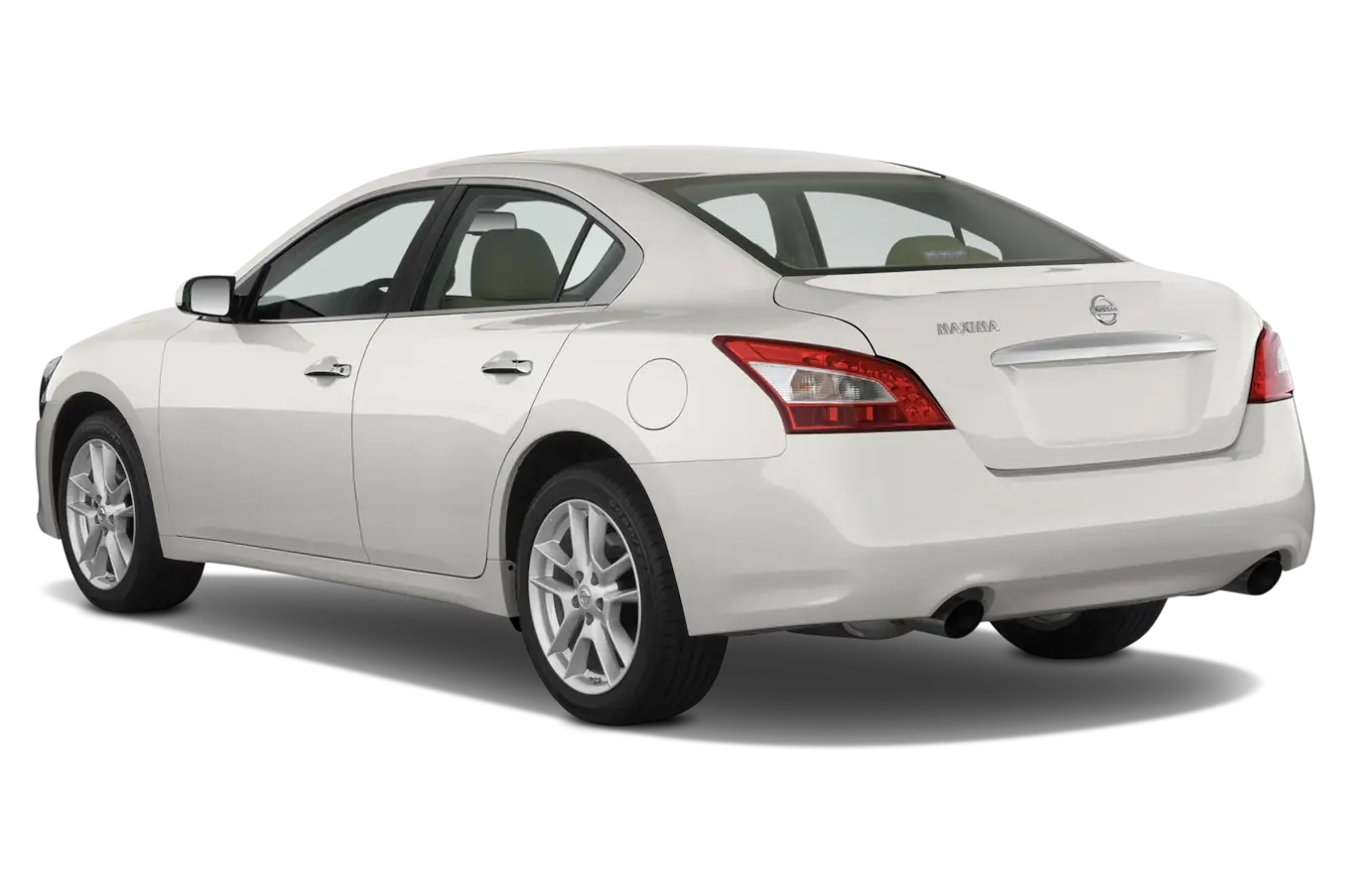 White Sedan Car Rear View