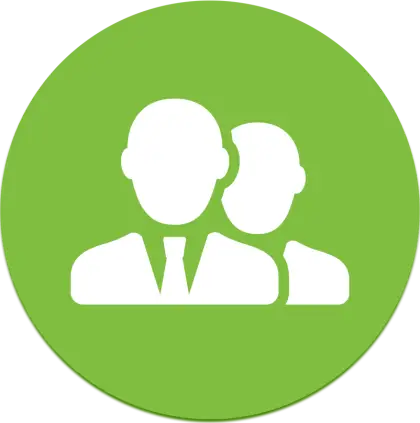 People Icon with Green Circle
