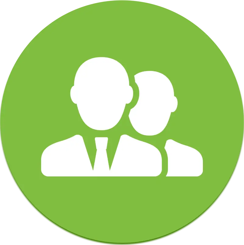 People Icon with Green Circle