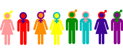Colorful Gender Symbols in Vector Illustration