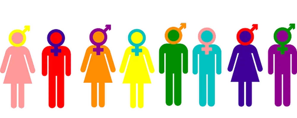 Colorful Gender Symbols in Vector Illustration
