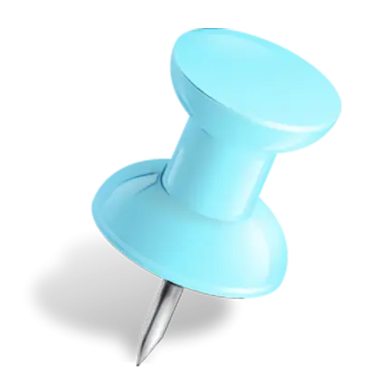 Light Blue Push Pin for Stationery Use