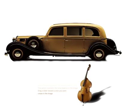 Vintage Luxury Car with Cello