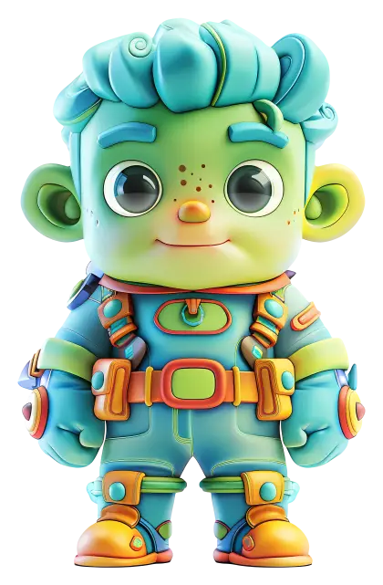 Colorful Cartoon Character