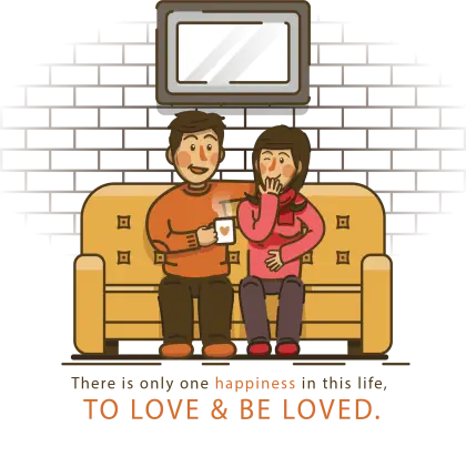 Happy Couple on Couch