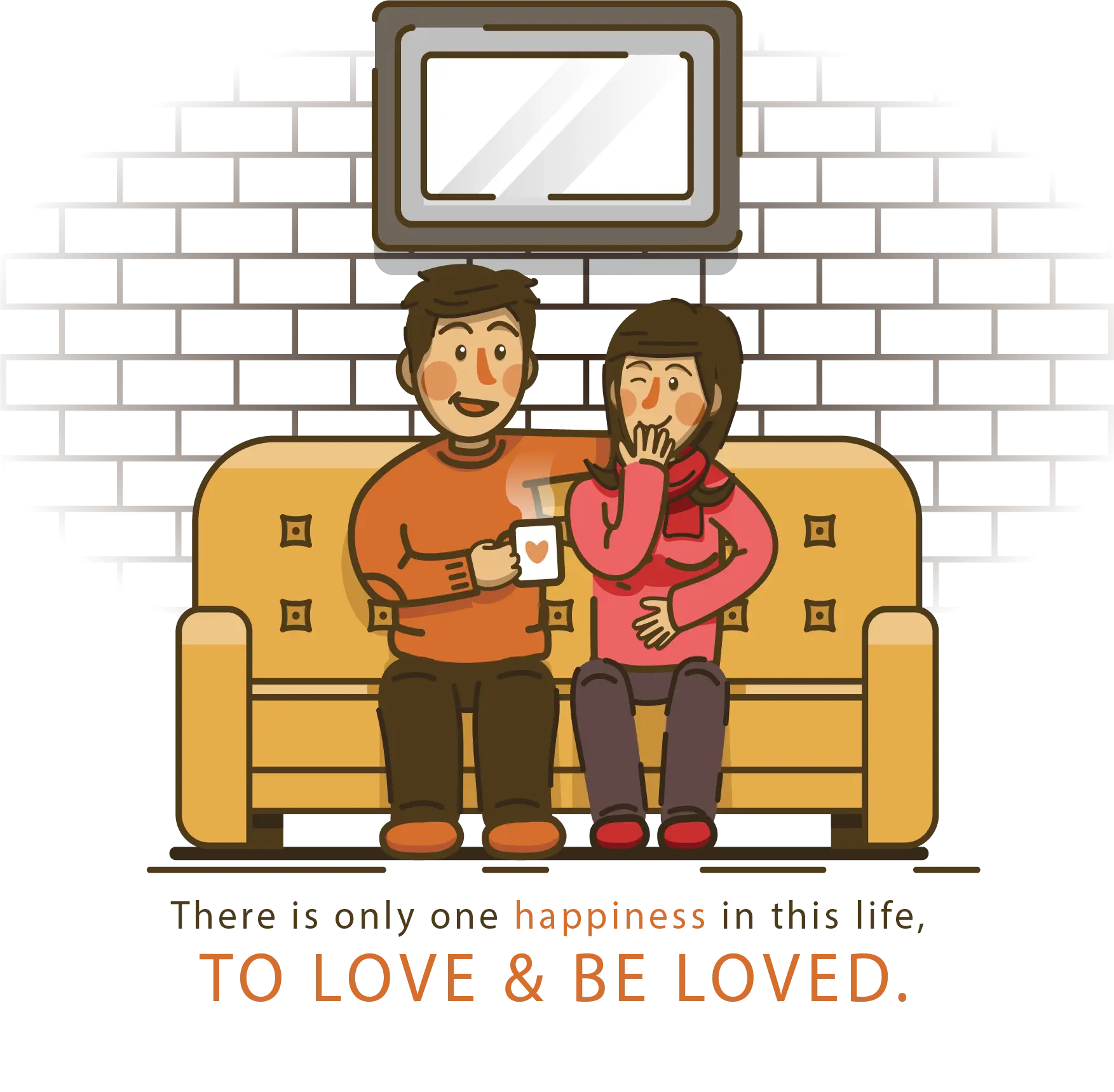 Happy Couple on Couch