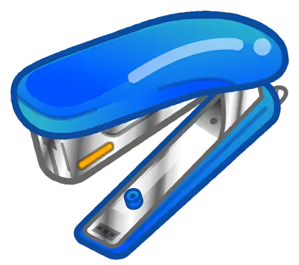 Blue and Silver Stapler