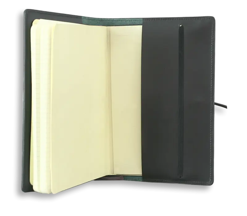 Open Notebook with Blank Pages
