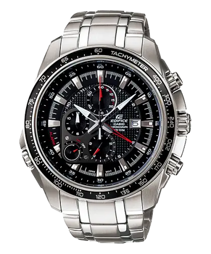 Luxury Metal Chronograph Watch with Black Dial