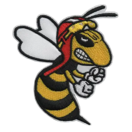 Yellow Bee Mascot with Helmet