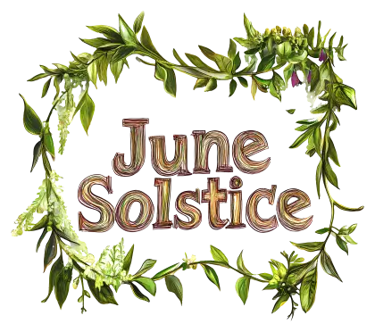 June Solstice Celebration with Floral Frame