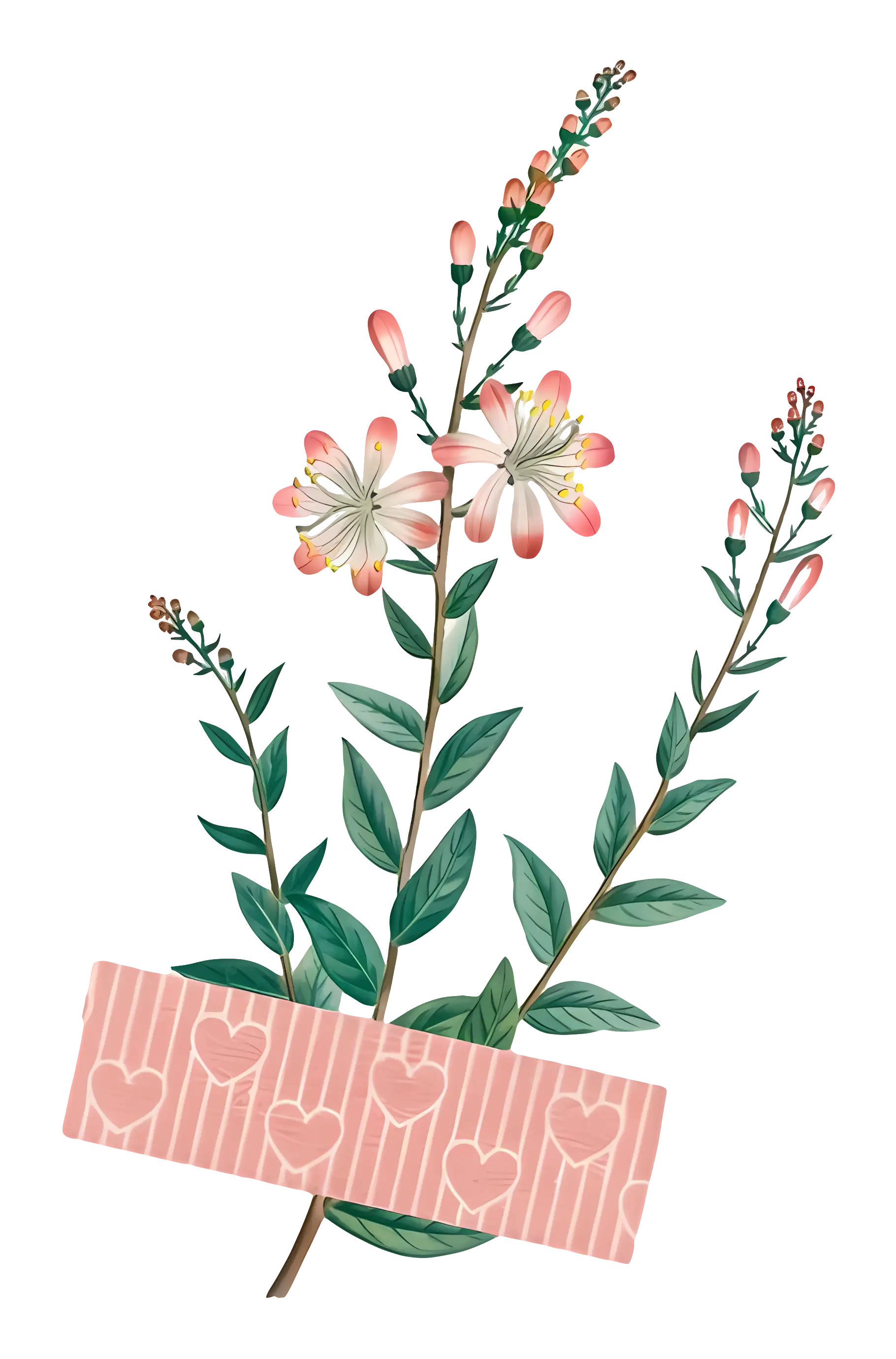 Floral Branch with Decorative Tape