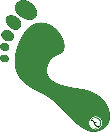 Green Eco-Friendly Footprint Symbol
